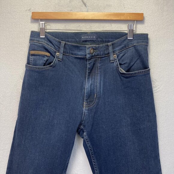 NWT Vintage 90s Handcrafted Dungarees McKenzie Tribe Jeans Men 32x32 Cowboy Flex - Picture 9 of 16